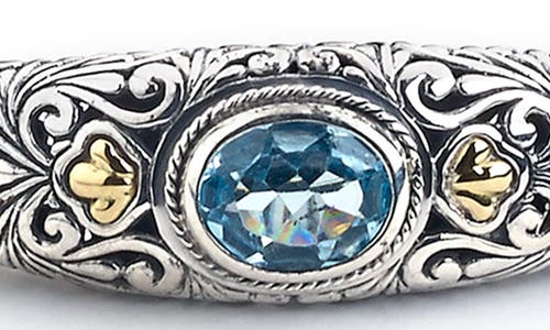 Samuel B. Silver & 18k 3.50 Ct. Tw. Blue Topaz Bracelet In Blue