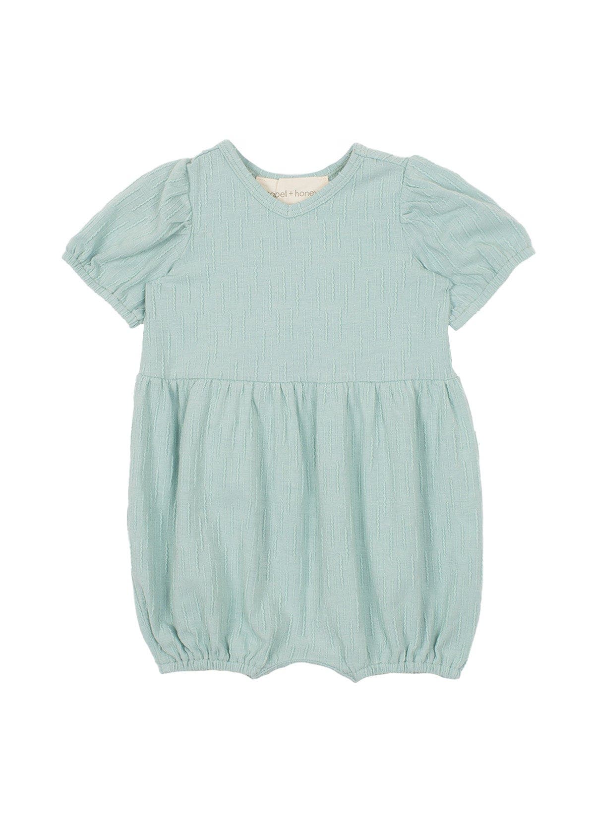 Mabel + Honey Crystal Baby Romper In Blue