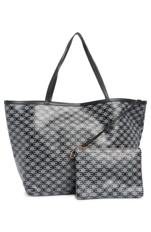SAM EDELMAN SAM EDELMAN FELICIA MONOGRAM LARGE SHOPPER TOTE BAG