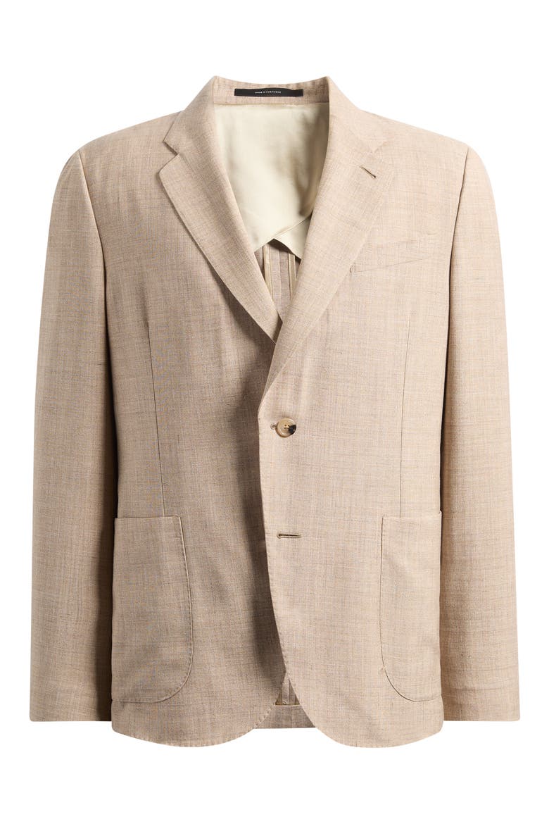 Wool, Silk & Linen Sport Coat, Alternate, color, LIGHT BEIGE