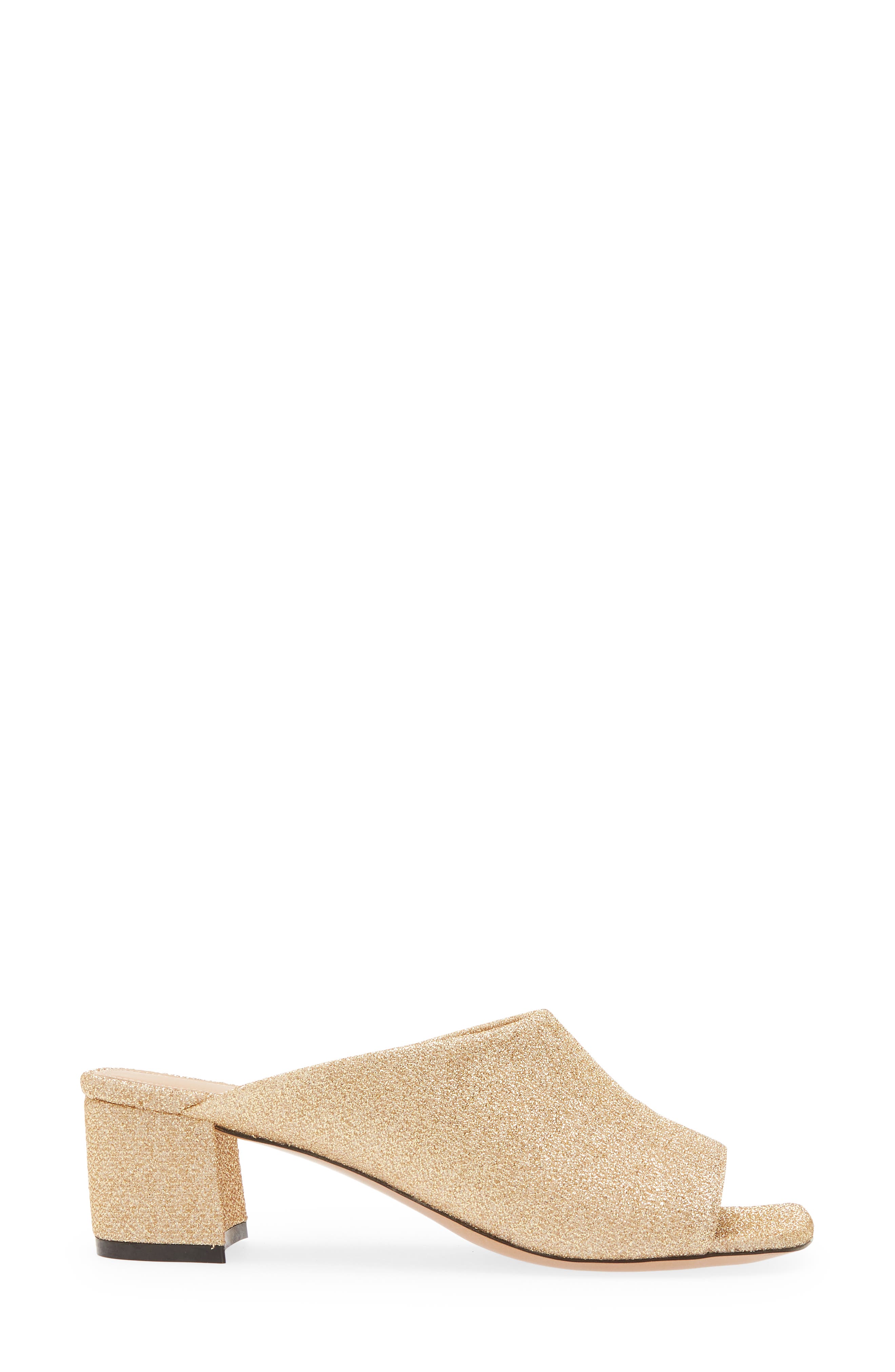 Glitter Slide Sandal, Alternate, color, GOLD
