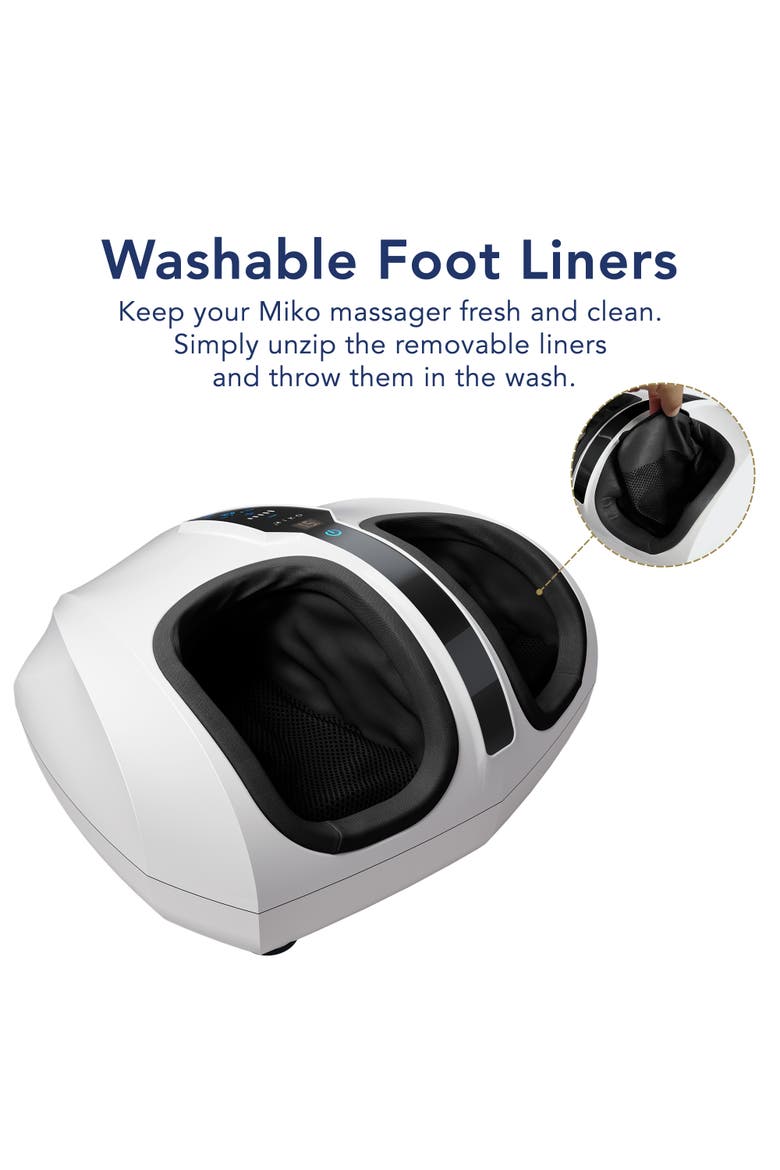 Shiatsu Foot Massager with Heat, LCD Display, Alternate, color, White