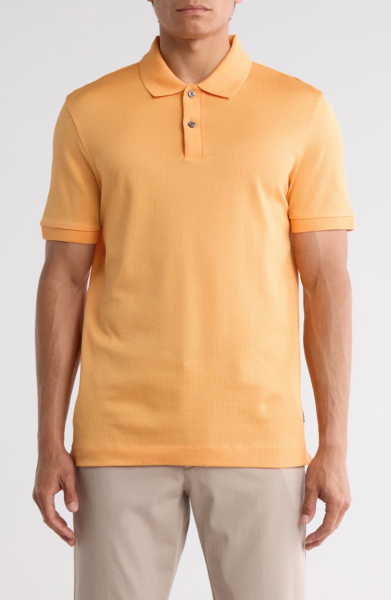 BOSS Parlay Cotton Polo, Main, color, Medium Orange