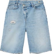 AllSaints Aki Crossover Denim Shorts