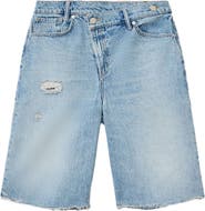 AllSaints Aki Crossover Denim Shorts