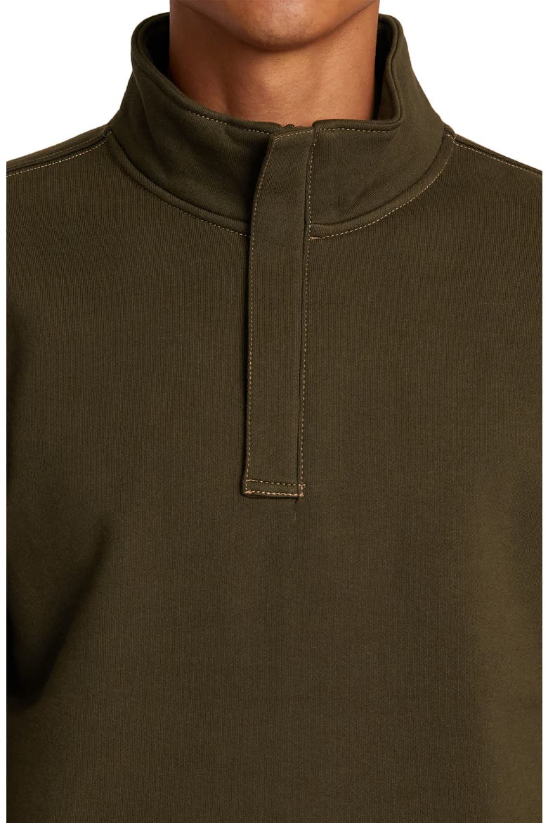 Chainmail Half Zip Cotton Pullover, Alternate, color, CHOCOLATE