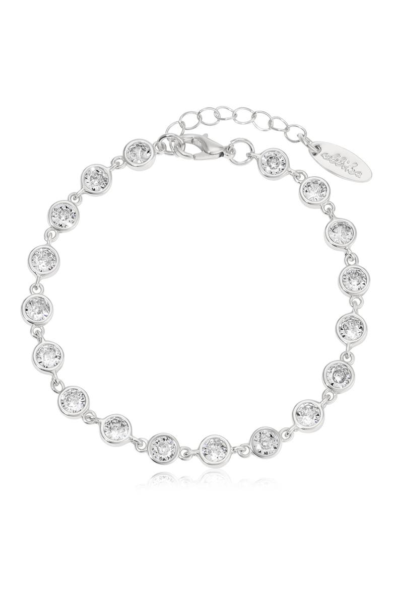 Everyday Crystal Link Bracelet, Main, color, SILVER