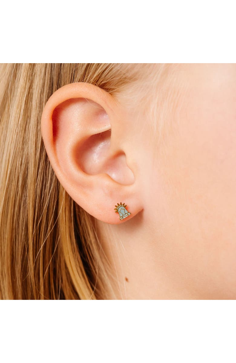 Pip Pop Lady Liberty Stud Earrings, Alternate, color, Blue