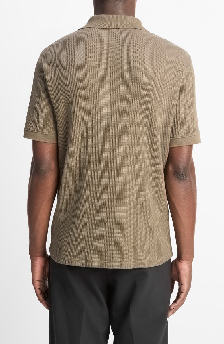 Vince Textured Stretch Cotton Polo, Alternate, color, Dome