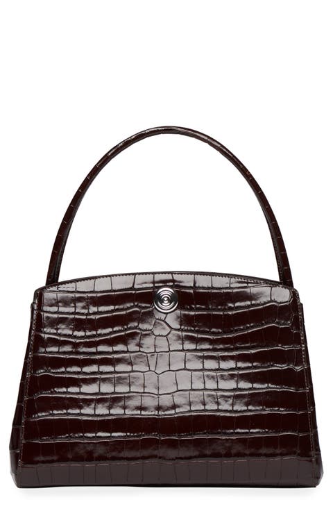 Pushlock Leather Shoulder Bag