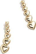 BaubleBar Heart Linear Drop Earrings