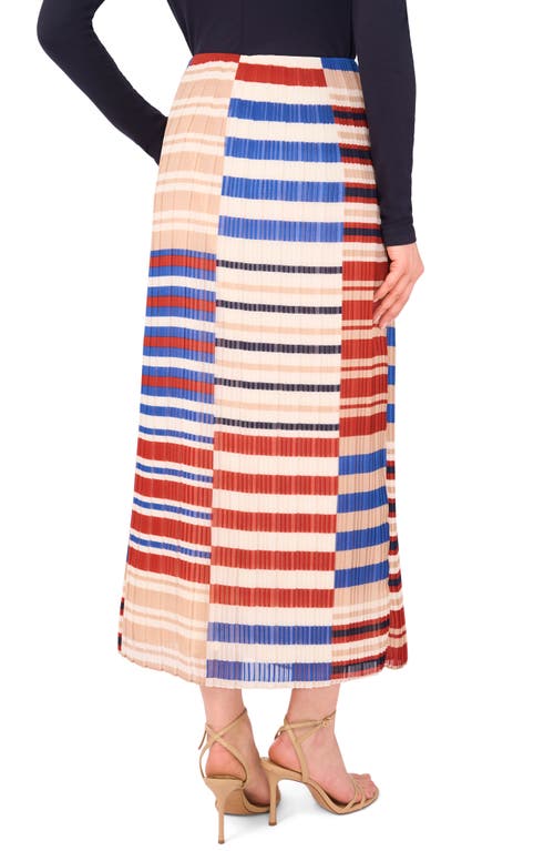 Halogenr Halogen(r) Pleated Colorblock Stripe Maxi Skirt