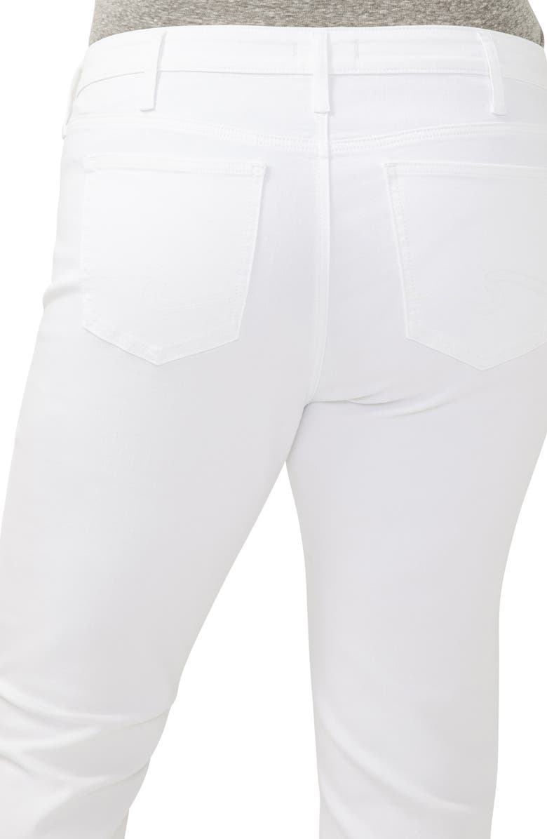 Silver Jeans Co. Elyse Curvy Mid Rise Capri Jeans, Alternate, color, White