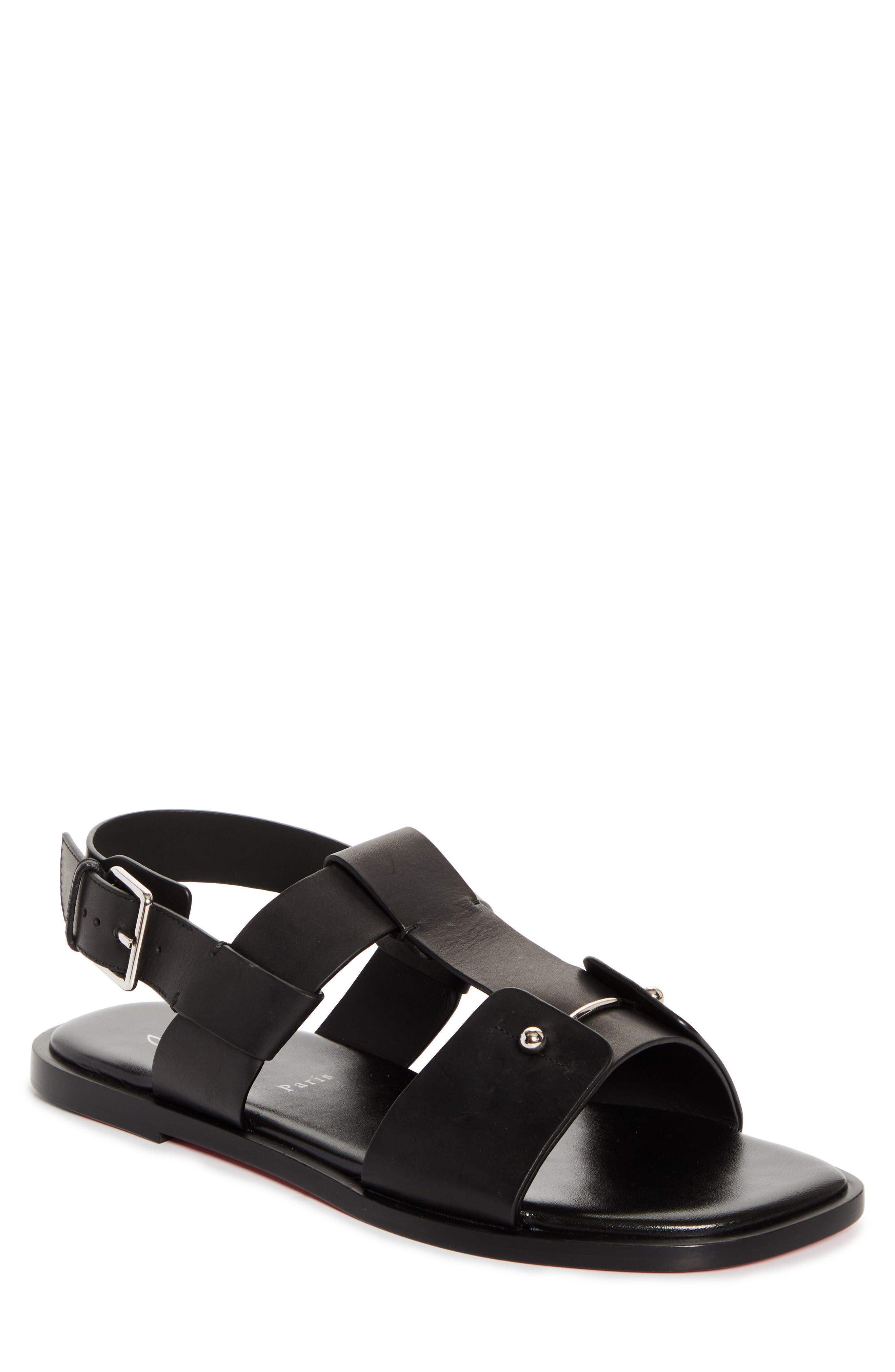 Christian Louboutin Chambeliss Sandal, Main, color, Black