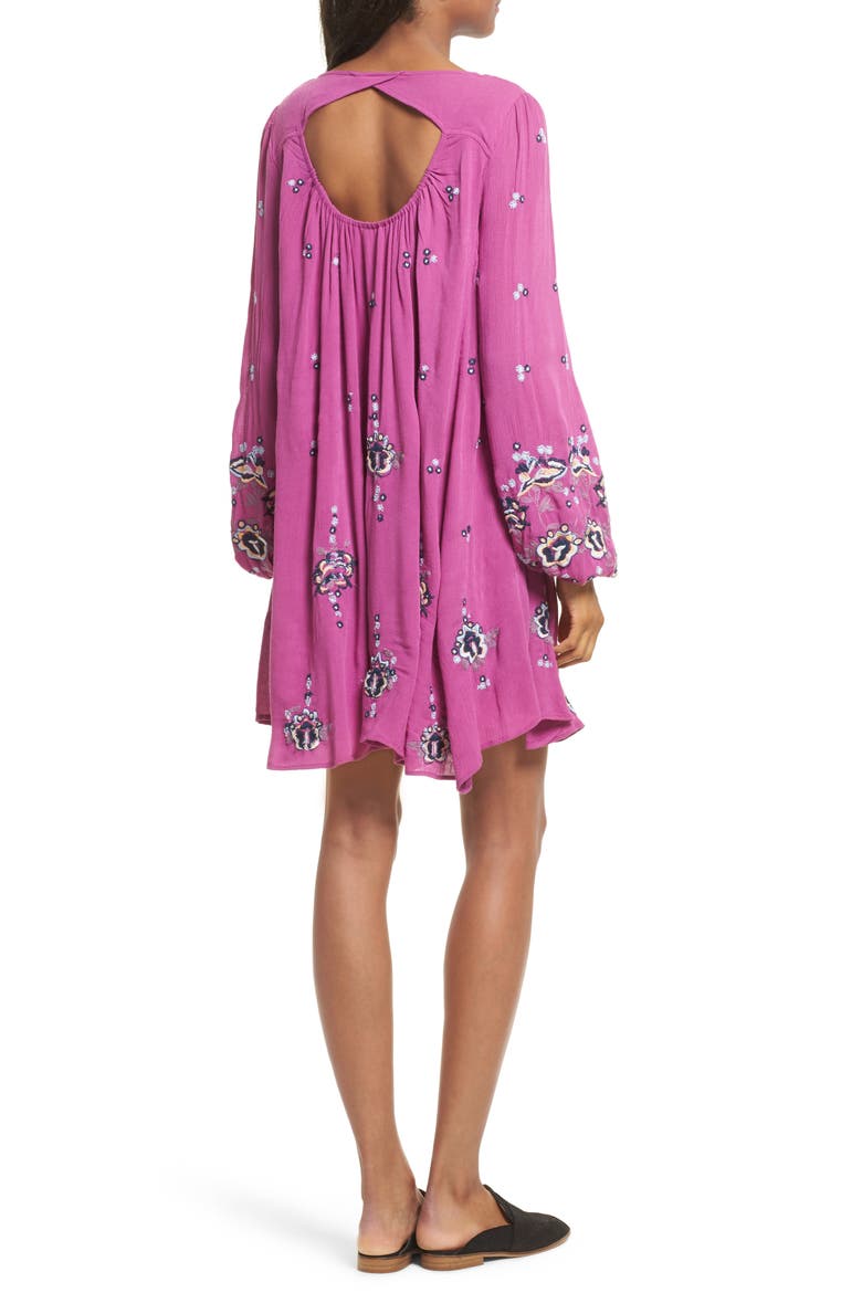 Embroidered Minidress, Alternate, color, LILAC