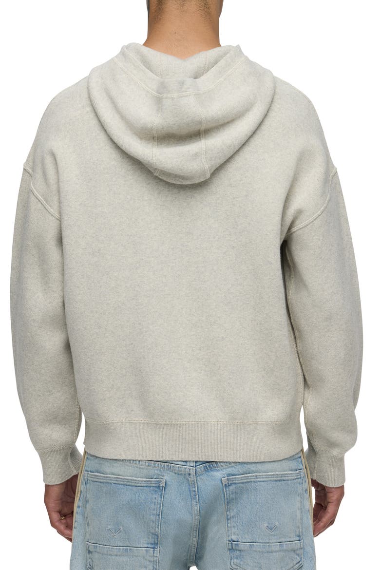 Cotton & Cashmere Double Knit Hoodie, Alternate, color, OATMEAL