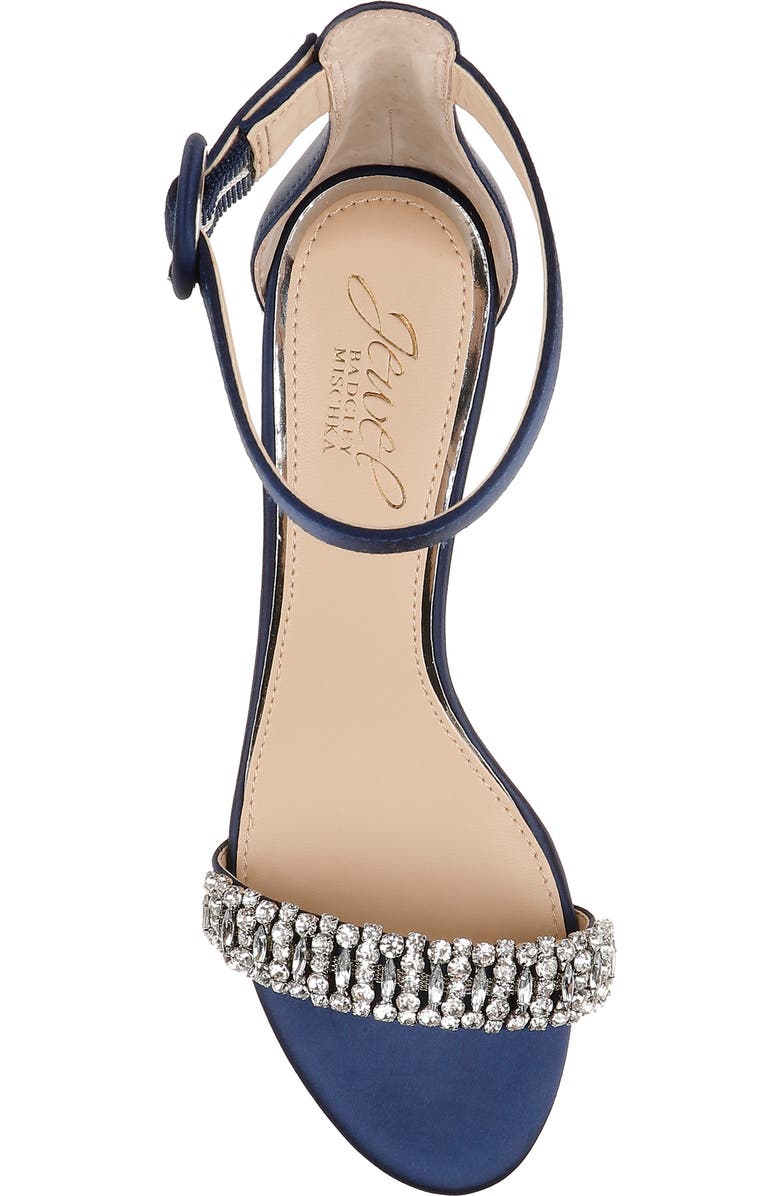 Jewel Badgley Mischka James Sandal, Alternate, color, Navy