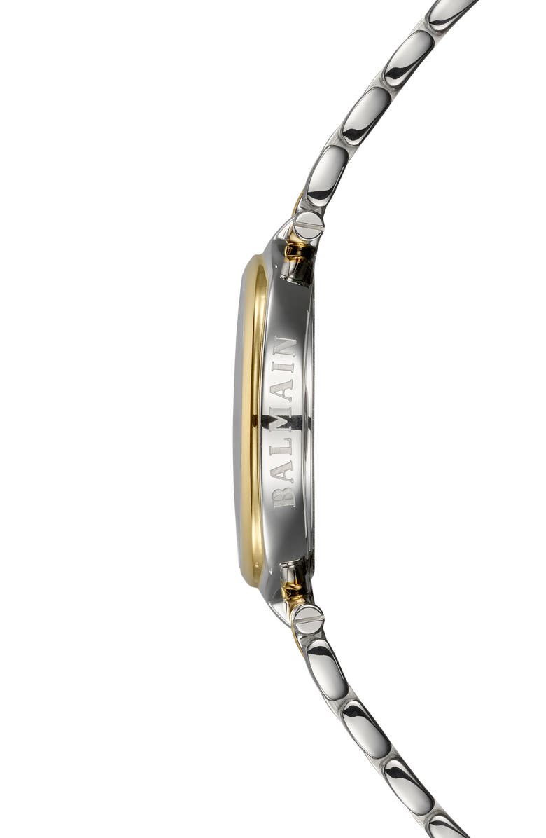 BALMAIN WATCHES Haute Elegance Oval Bracelet Watch, 32mm, Alternate, color, Stainless Steel With Yellow
