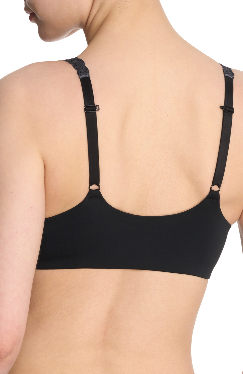 Natori Pure Luxe Covertible Front Close Underwire Bra, Alternate, color, Black