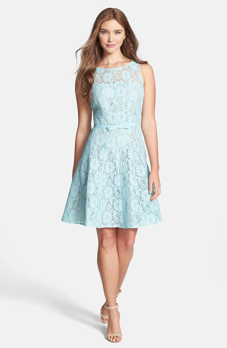 Taylor Dresses Lace Fit & Flare Dress, Alternate, color,