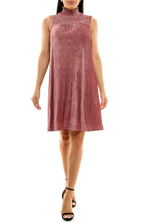 Smocked Crinkled Dress