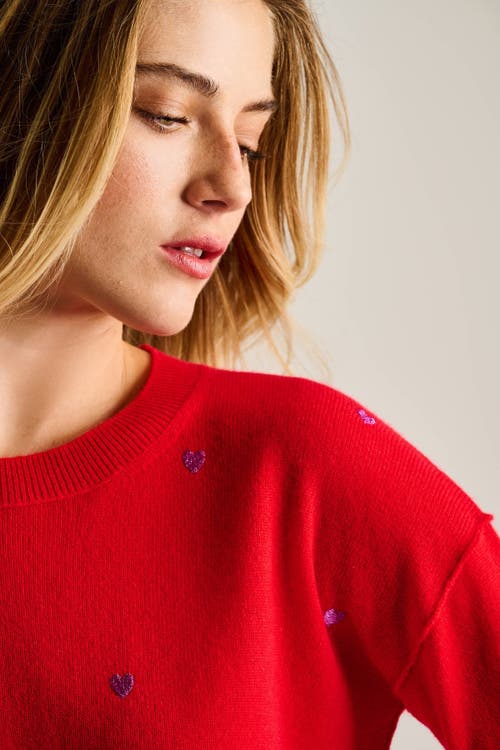 Lisa Todd Call It Love Cashmere Heart Sweater In Black