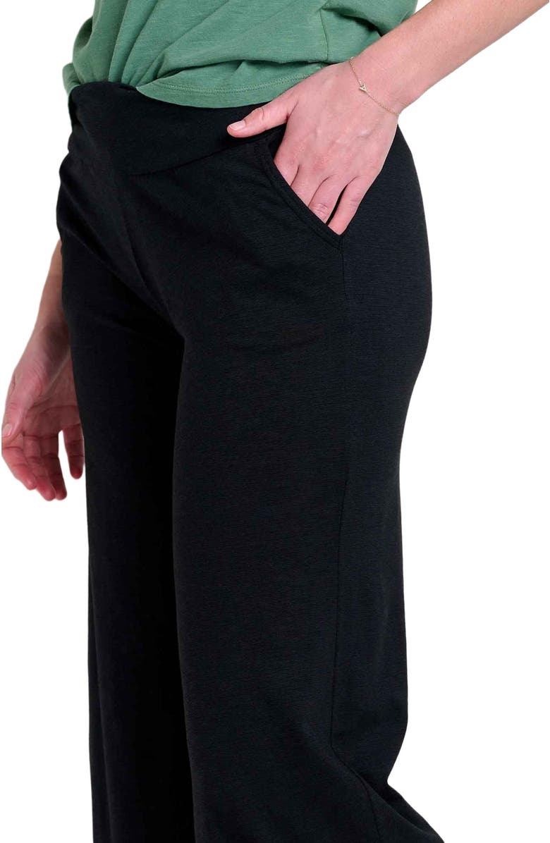 Toad & Co Chaka Wide Leg Crop Pant, Alternate, color, Black