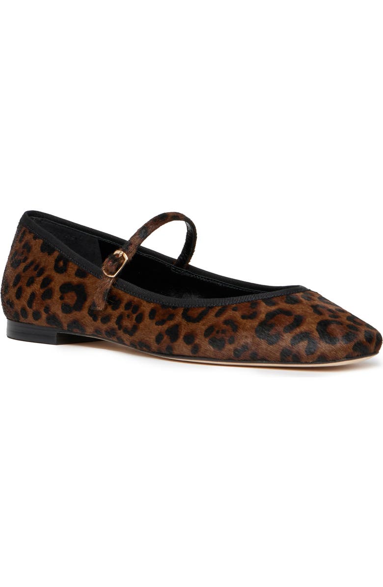 PAIGE Jolie Genuine Calf Hair Mary Jane Flat, Main, color, Leopard