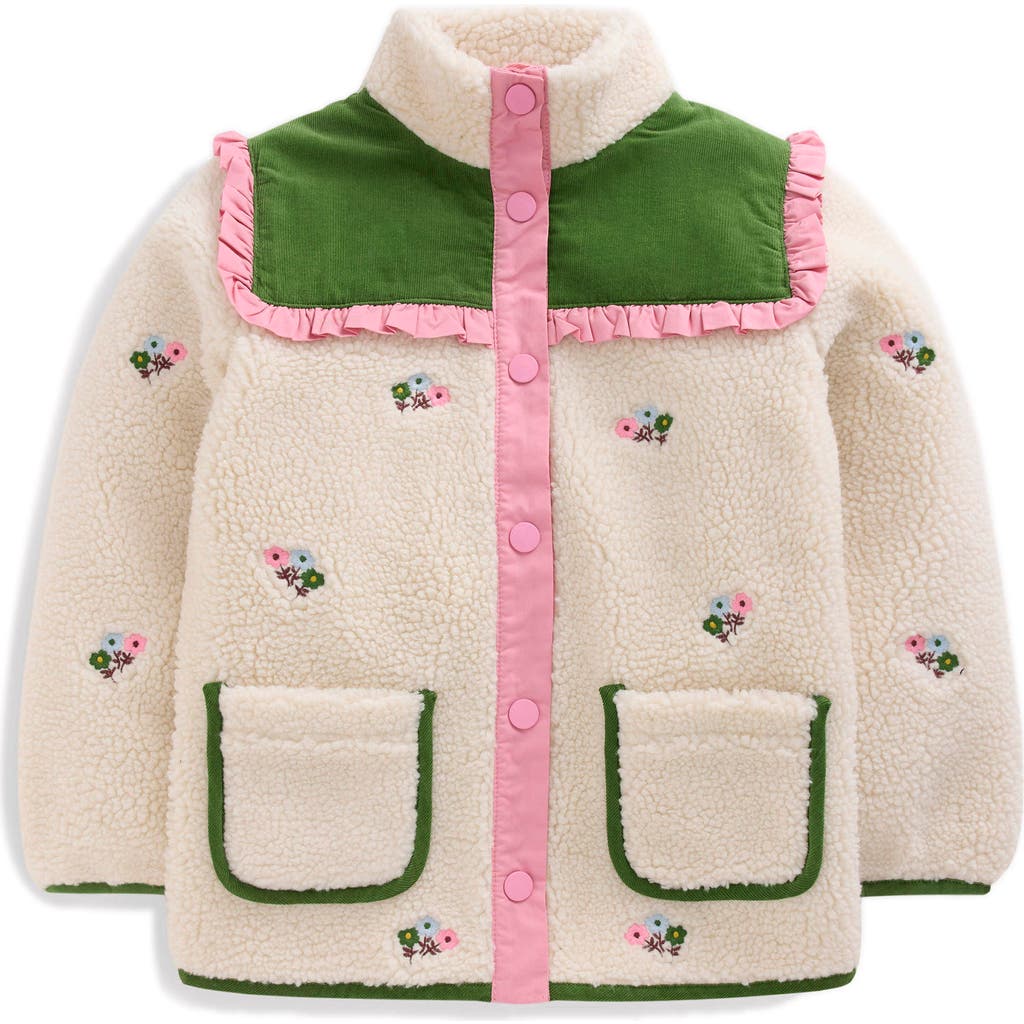 Mini Boden Kids' Pretty Mixed Media Jacket In Pink