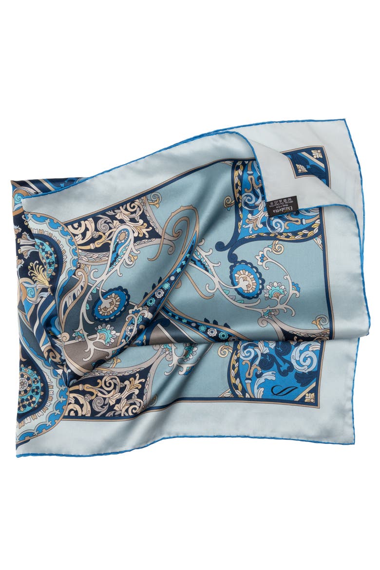 Romina - Silk Foulard for Women, Alternate, color, Blue