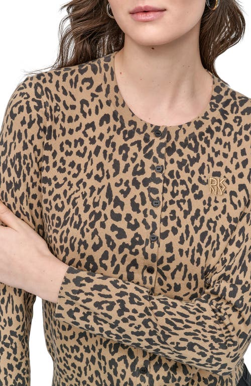 DKNY JEANS DKNY JEANS LEOPARD PRINT CARDIGAN 