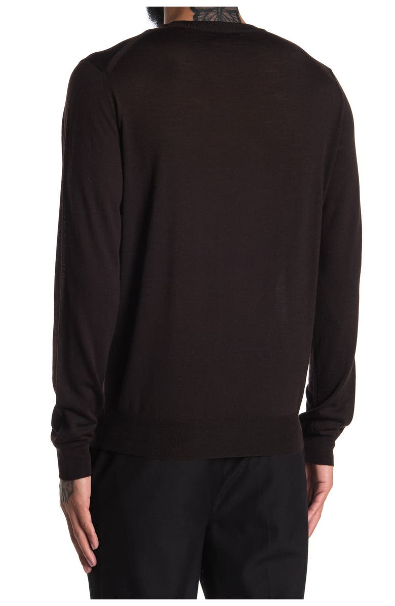 Corneliani Solid Wool Long Sleeve Sweater, Alternate, color, 