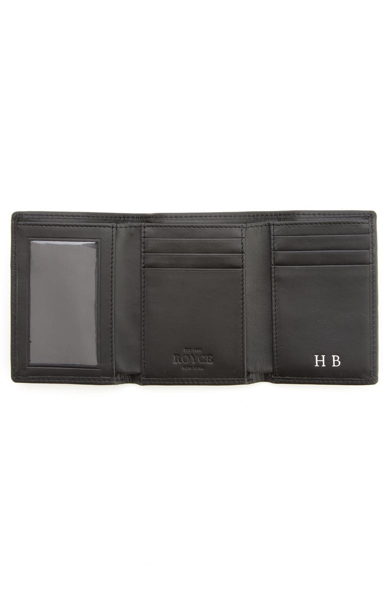 ROYCE New York Personalized Trifold Wallet, Alternate, color, 
