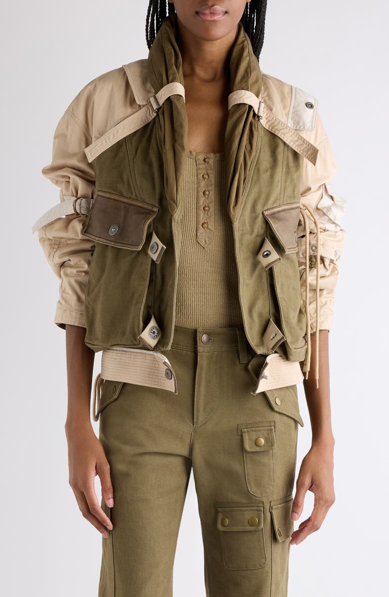 Isabel Marant Julissa Utiltiy Jacket, Main, color, Khaki