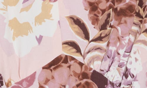 Connected Apparel Balloon Sleeve Midi Dress In Mauve