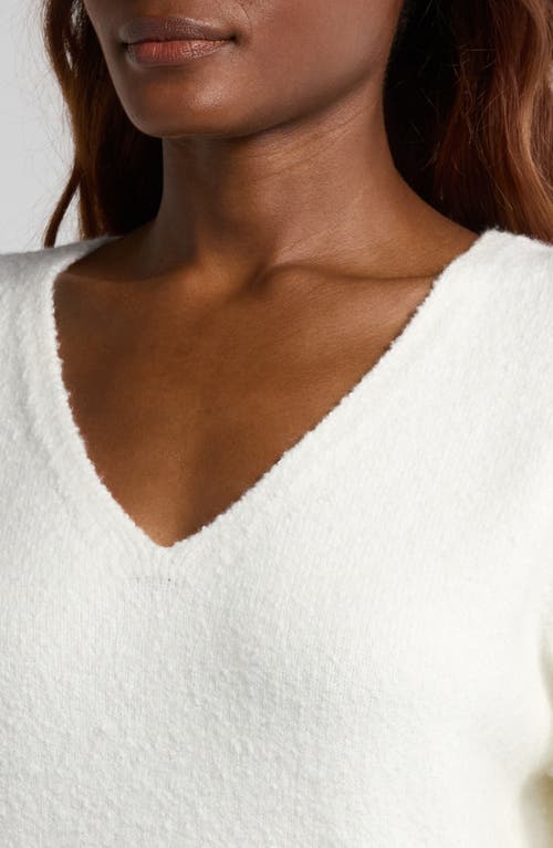 Madewell V-neck Wedge Sweater In Winter White