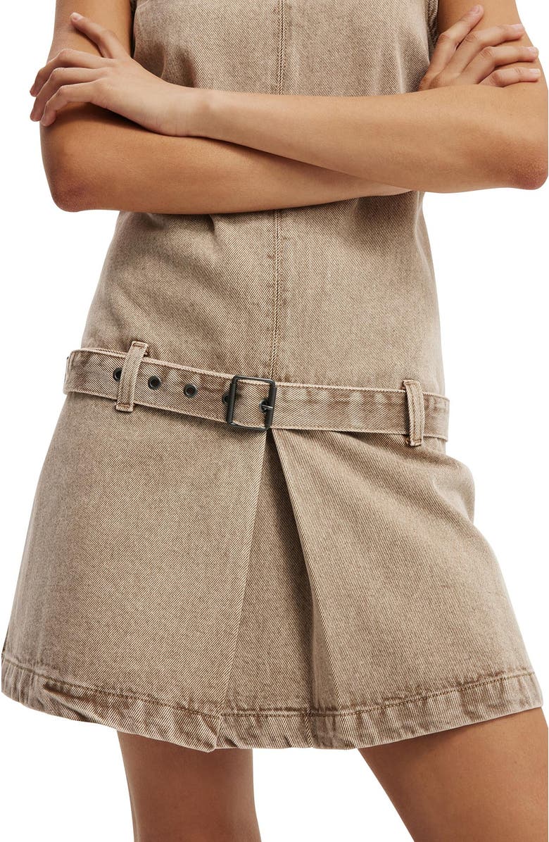 Cotton On Women's Luisa Belted Denim Mini Dress, Alternate, color, 