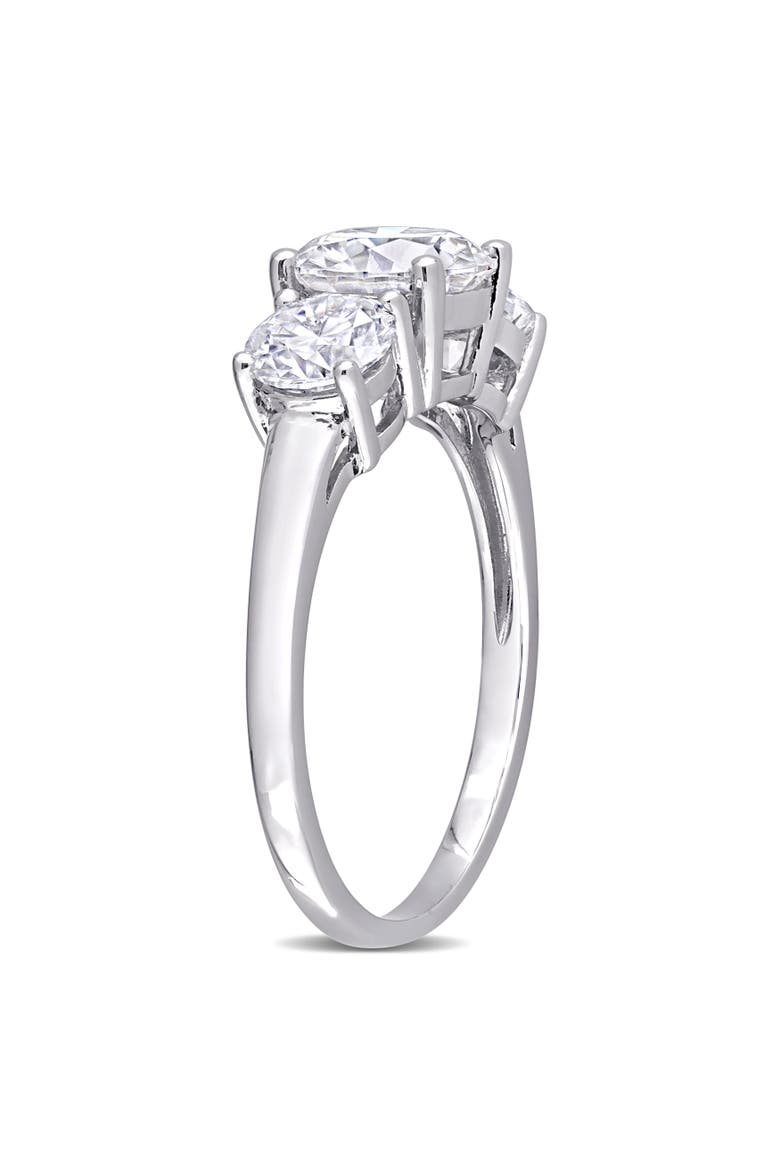 2-1/4CT DEW Moissanite 3-Stone Ring, Alternate, color, Sterling Silver