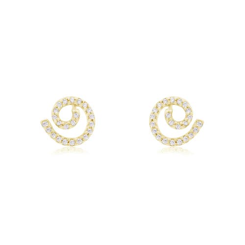 The Lovery Fine Jewelry Diamond Swirl Stud Earrings In Gold