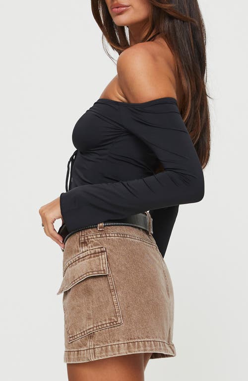 Princess Polly Carradine Off The Shoulder Top In Black