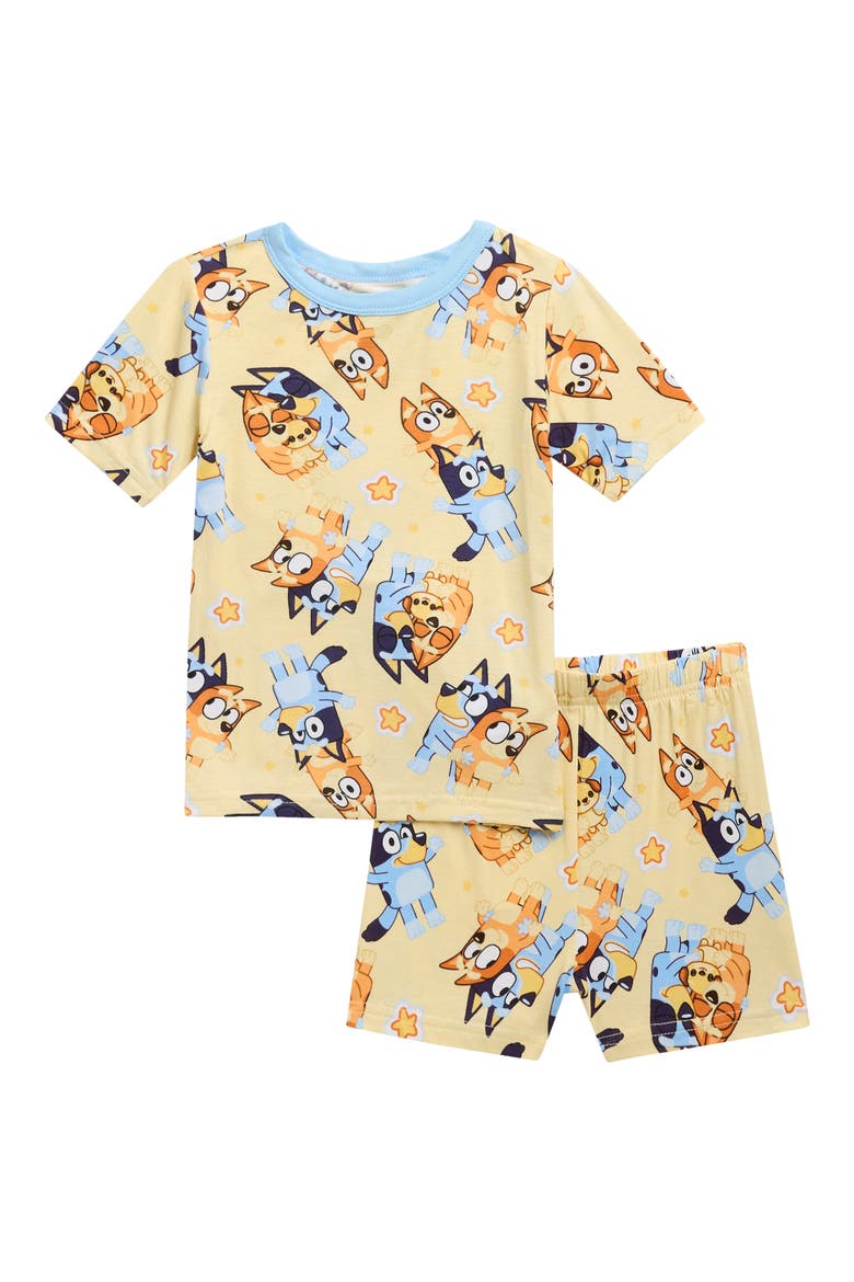 Bluey 2-Piece Short Pajamas, Main, color, YELLOW