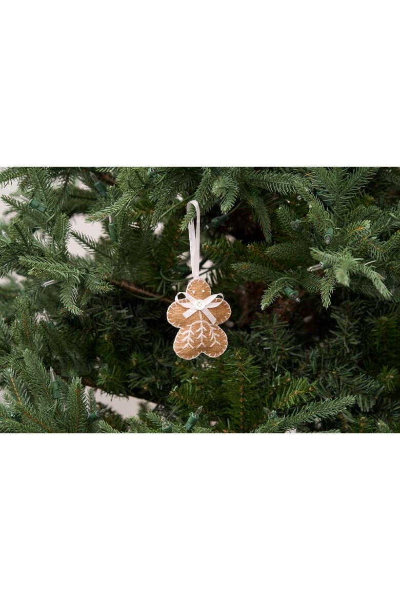 Gingerbread Boy Christmas Tree Ornament, Alternate, color, Brown
