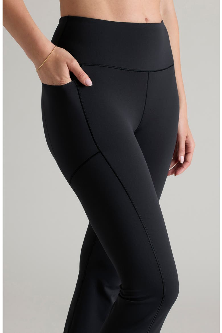 Revive Pocket Flare Leggings, Alternate, color, BLACK