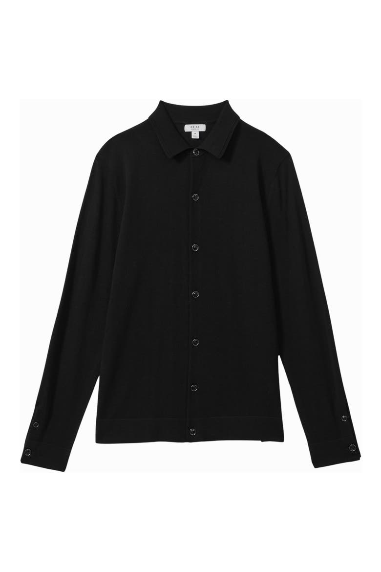 Forbes Wool Cardigan, Alternate, color, BLACK