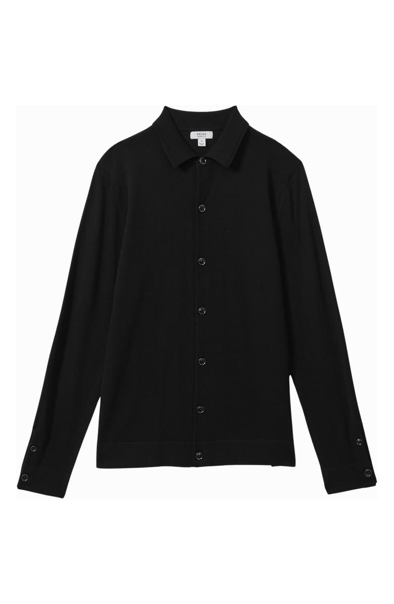 Reiss Forbes Wool Cardigan, Alternate, color, Black