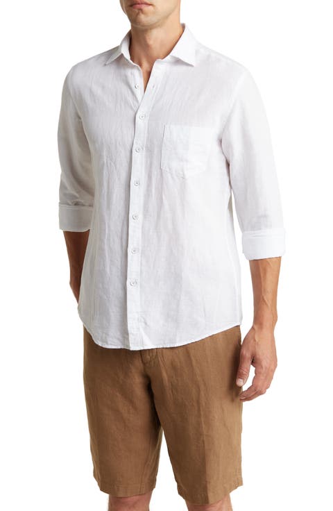 Penrose Linen Blend Button-Up Shirt