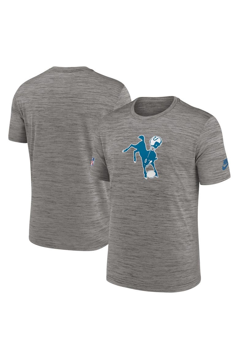 Men's Nike  Heather Charcoal Indianapolis Colts Indiana Nights Alternate Sideline Performance T-Shirt, Main, color, Heather Charcoal