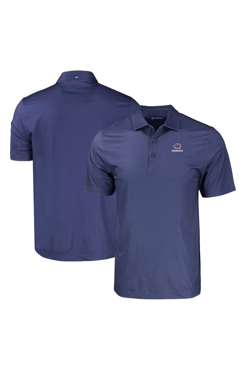 Cutter & Buck Men's Cutter & Buck Navy Chicago Bears  Americana Pike Eco Tonal Geo Print Stretch Recycled Polo, Main, color, 