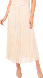 Halogen® Metallic Pleated Skirt