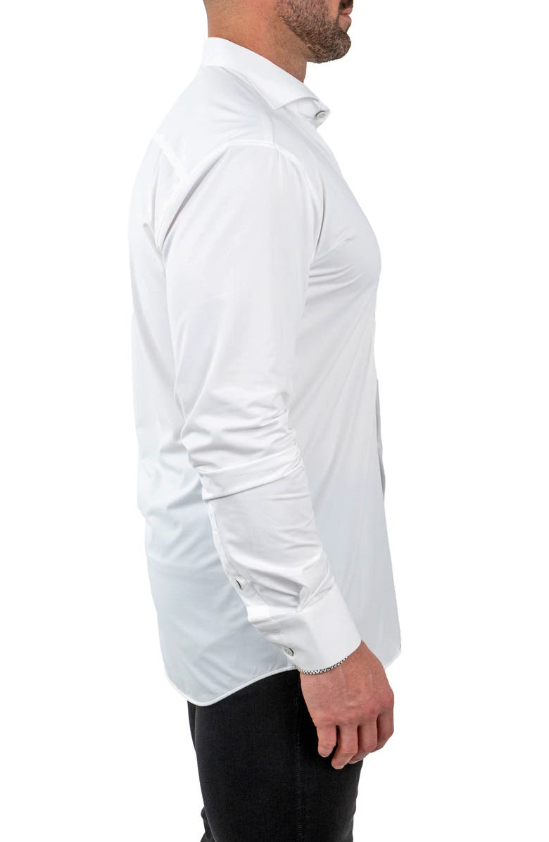Maceoo Einstein Stretchblotter White Button-Up Shirt, Alternate, color, White